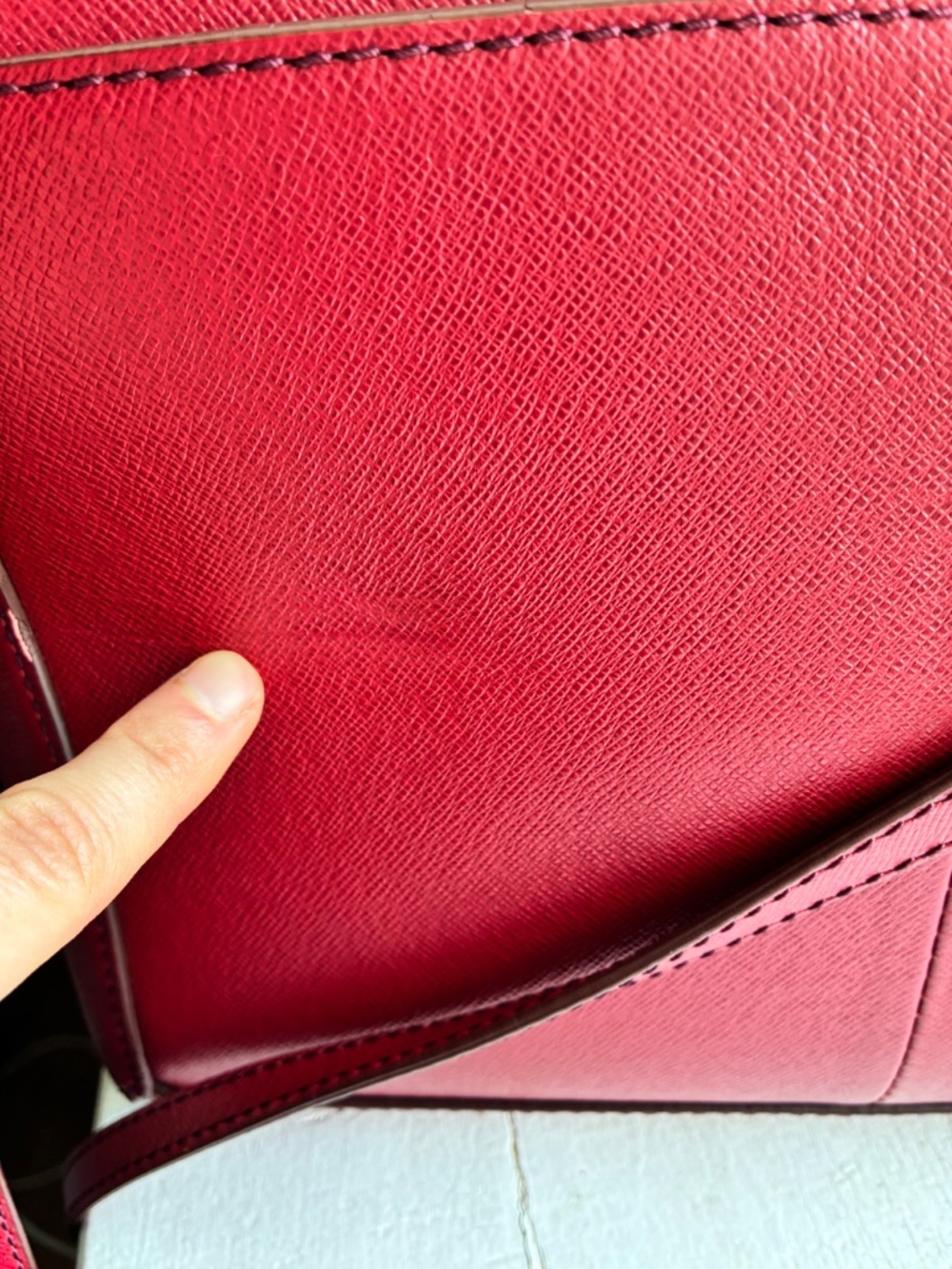 J.Crew red saffiano leather Crossbody Bag - Picture 7 of 13